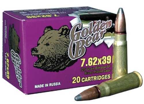 7.62X39mm 125 Grain Soft Point 500 Rounds BEAR Ammunition